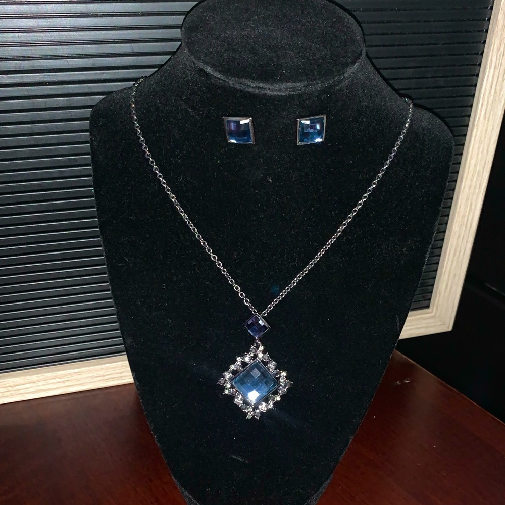 💙 Vintage Sapphire Necklace/Earring Set